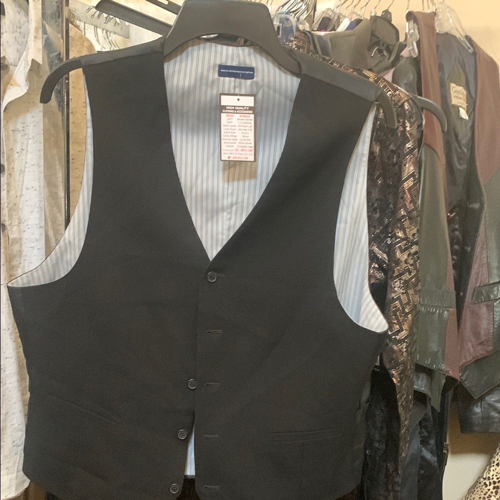 Stafford Black Formal Vest Tailored Elegance